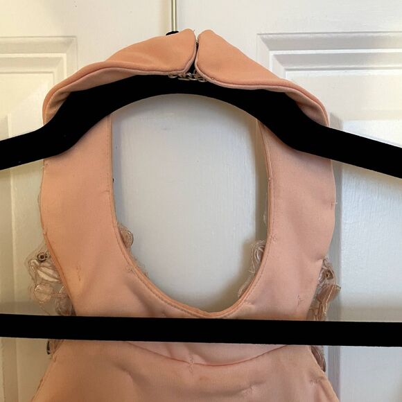 Y2k City Studio Mini Dress Halter Formal Fairy Whimsical Coquette Pastel - Picture 3 of 13